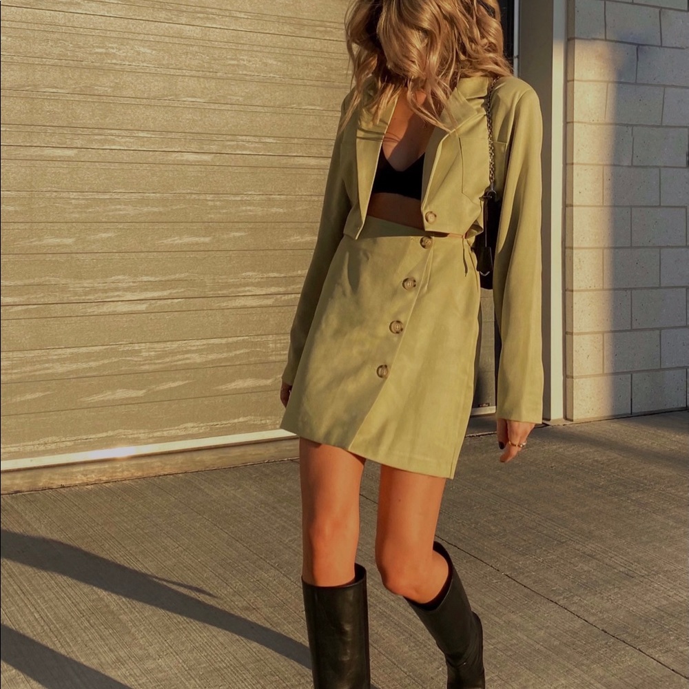 CASSIDY CUTOUT JACKET DRESS